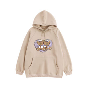 Hand-Painted Bear Hoodie